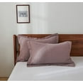 thumbnail image 1 of Simple&Opulence 100% Belgian Linen Pillow Shams -Set of 2, Queen Size - Basic Style Breathable Pure Linen Suitable for Home - Soft and Durable with Envelope Closure Pillowcases (20''x 26'', Purple), 1 of 7