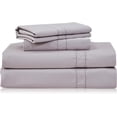 thumbnail image 1 of Simple&Opulence 100% Egyptian Cotton 400 Thread Count Queen Sheets-4 Pc Long Staple Pure Soft Sateen Weave Set-16” Deep Pocket Cooling Luxurious Bed Sheet with Double Hemstitch(Grey Lavender,Queen), 1 of 9