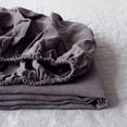 thumbnail image 1 of Simple&Opulence 100% Linen Fitted Sheet (1 Piece) Mattress Cover, Natural Belgian Flax-Full Size, 14 Inch Deep Pocket Stone Washed Farmhouse Bedding - Charcoal Grey, 1 of 7