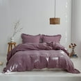 thumbnail image 1 of Simple&Opulence 100% Linen Frill Farmhouse Duvet Cover Set,Queen Size (88''x92''), 3 Piece Belgian Flax Bedding(1 Comforter Cover+2 Pillowshams) with Ruffled Edges, Soft and Breathable, Purple, 1 of 9