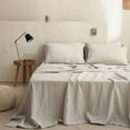 thumbnail image 1 of Simple&Opulence 100% Linen Sheet Set Solid Color- 6 Pcs Washed French Flax Bed Sheets (1 Flat Sheet, 1 Fitted Sheet, 4 Pillowcases) - Breathable Home Collection (Basic Linen, Queen), 1 of 8