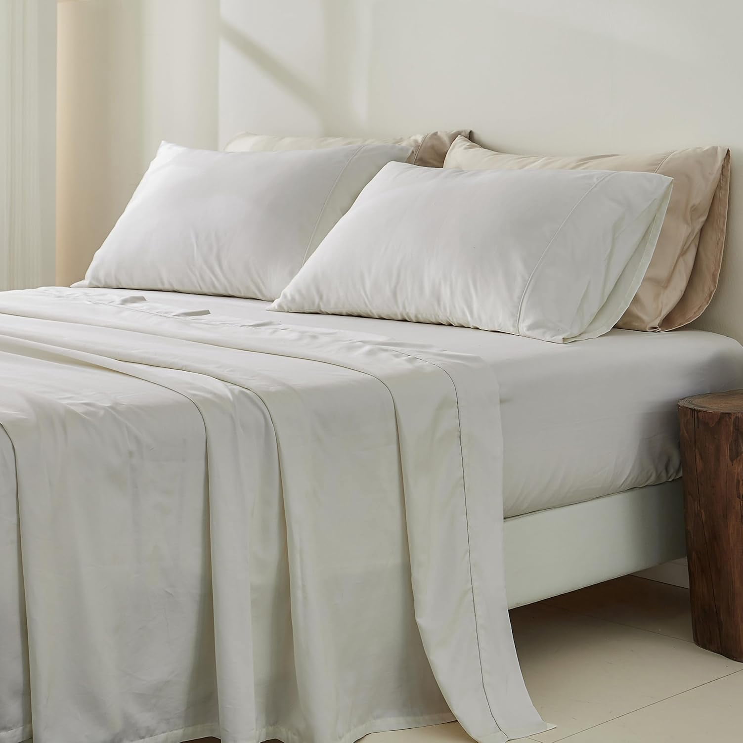 Pure Sheets Simple&Opulence 100% Supima Cotton 600 Thread Count Calking Sheets -4 ...