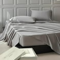 thumbnail image 1 of Simple&Opulence 100% Supima Cotton Sheet Set 600 Thread Count for Queen Size Bed Sateen Weave Long Staple - Fitted and Flat Sheet with 2 Pillowcases - Luxury Hotel Quality 4PCS Bedding Sheets(Grey), 1 of 8