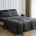 thumbnail image 1 of Simple&Opulence 100% Viscose from Bamboo Sheet Set 4Pcs, Cooling for Hot Sleepers, Soft Breathable Bed Sheets Set, 15" Deep Pockets, Luxury Hotel Silky Bedding Sheets (Charcoal Grey,Queen), 1 of 7