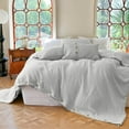 thumbnail image 1 of Simple&Opulence 100% Washed Linen Duvet Cover King Size -3 Pieces - Natural Flax French Country Bedding Set - Breathable Farmhouse Comforter Cover with Coconut Button Closure - Grey, 1 of 8