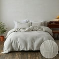 thumbnail image 1 of Simple&Opulence 100% Washed Linen Duvet Cover Set 68"x86" - 2 Pieces Soft Farmhouse Comforter Set Double Embroidered with Button Closure - 1 Duvet Cover and 1 Pillowsham (Linen, Twin), 1 of 7