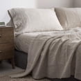 thumbnail image 1 of Simple&Opulence 100% Linen Sheet Set-Pure Linen Bedding Sheet-4 Pieces (1 Flat Sheet,1 Fitted Sheet,2 Pillowcase)-Embroidery Collection,Soft & Cozy,Cooling Bedding- Queen Size, Linen, 1 of 9