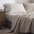thumbnail image 1 of Simple&Opulence 100% Linen Sheet Set-Pure Linen Bedding Sheet-4 Pieces (1 Flat Sheet,1 Fitted Sheet,2 Pillowcase)-Embroidery Collection,Soft & Cozy,Cooling Bedding- Twin Size, Linen, 1 of 9