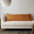 thumbnail image 1 of Simple&Opulence Body Pillow Cover 20" x 54",100% Pure Linen, Ultra Soft and Breatherable, Body Pillowcase with Envelope Closure for Adults (Rust), 1 of 6