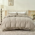 thumbnail image 1 of Simple&Opulence Linen Duvet Cover - Linen Cotton Blend 3 Pieces Bedding Set, 1 Duvet Cover 104 x 92 Inches and 2 Pillowcase- Solid Color Collection , Soft & Cozy ,Cooling Bedding-Pale Pink, King, 1 of 8