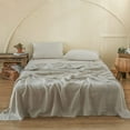 thumbnail image 1 of Simple&Opulence French Linen Flat Sheet with Embroidered Border-100% Stone Washed Flax Bedding,Queen Size(90''x102'') Ultra Soft,Breathable Flat Top Sheet-1 Piece Bed Flat Sheet Only(Linen), 1 of 7
