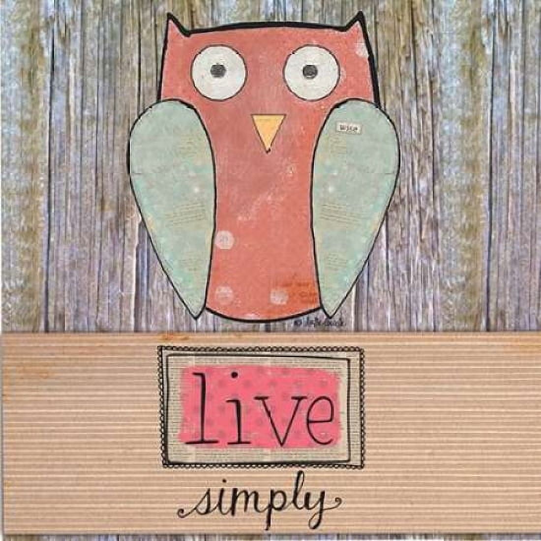 Simple Owl Square Canvas Art - Katie Doucette (24 x 24)