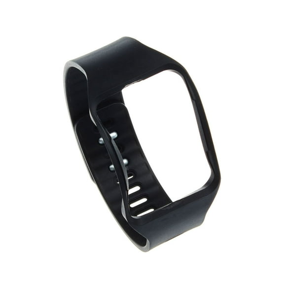 Simple PET Watch Band Solid Color Bracelet Replacement Wristband Smartwatch Strap Compatible for Gear S R750 (Black)