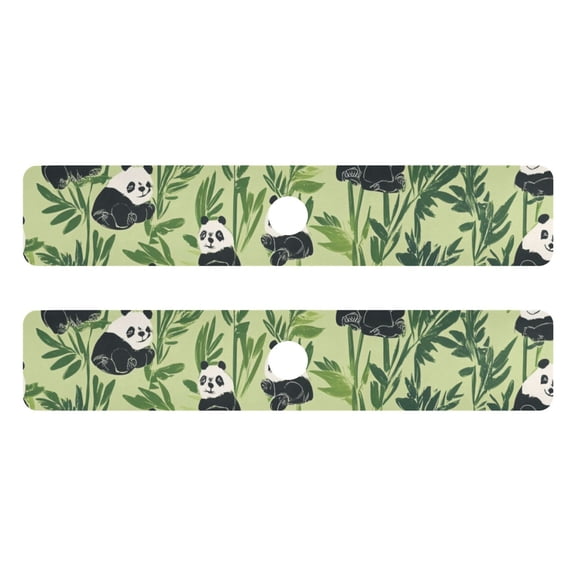 Simple Panda and Bamboo Leaf Kitchen Sink Splash Guard, Silicone Sink Faucet Mat Dry Out the Kitchen Bathroom