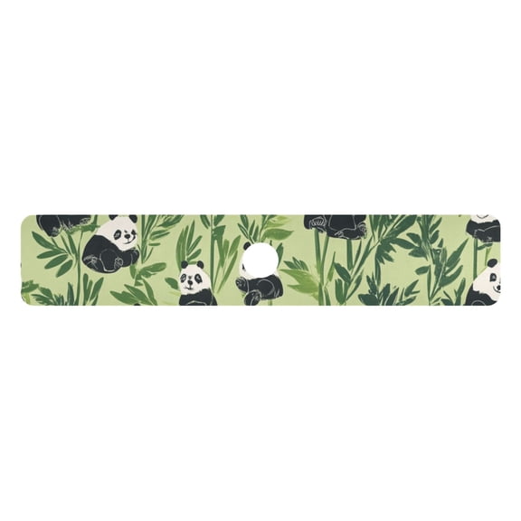 Simple Panda and Bamboo Leaf Kitchen Sink Splash Guard, Silicone Sink Faucet Mat Dry Out the Kitchen Bathroom