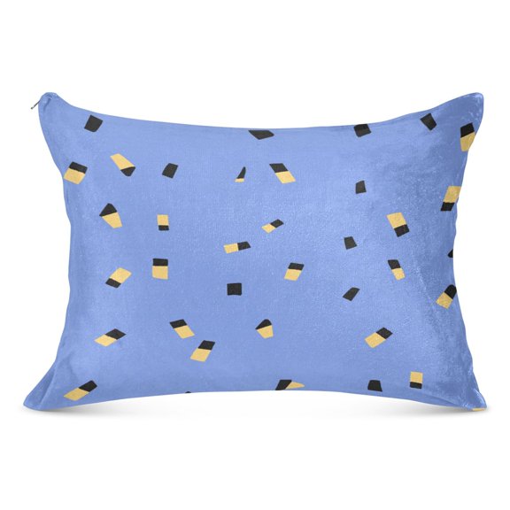 Simple Pattern Decoration Soft Plush Pillow Cover, Zippered Design, Comfortable for Bedroom and Sofa