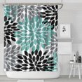 thumbnail image 1 of Simple Petal Shaped Geometric Floral Pattern Shower Curtain 72"x84" ,Bathroom Decorative Shower Curtains Set with 12 Hooks,Modern Waterproof Washable Shower Curtain, 1 of 6
