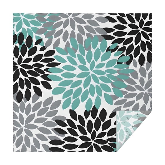 Simple Petal Shaped Geometric Floral Pattern Square Tablecloth,Waterproof Square Table Cover,Wipeable Spillproof Washable Table Cover for Home Kitchen Party Decor 42"X42"(107x107cm)
