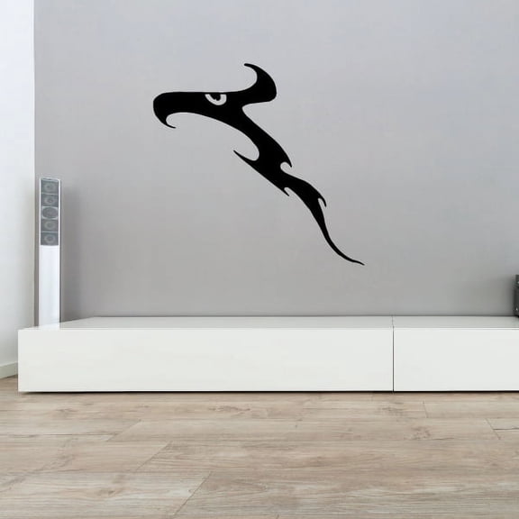 Simple Phoenix Head Tribal Decal - 36 Inches