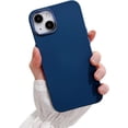 thumbnail image 1 of Simple Photo Frame Oil Spraying Phone case, Premium Minimalist Design, Drop-Proof and wear-Resistant, for iPhone 14 13 12 11 Pro Max Mini X XS XR Phone Case (Dark Blue,iPhone X/XS), 1 of 8