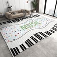 thumbnail image 1 of Simple Piano Keys Area Rug, Music Notes Large Area Rug, With Non Slip Backing Low Pile Washable Carpet For Music Classroom Studio Band 1x2ft, 1 of 6