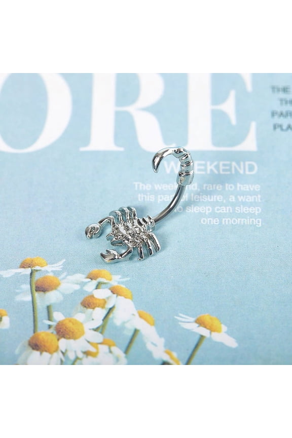 Simple Piercing Belly Button Buckle Ring Fashion Accessories Scorpion Shape Piercing Buckle Ring Punk Body Jewelry Accessories