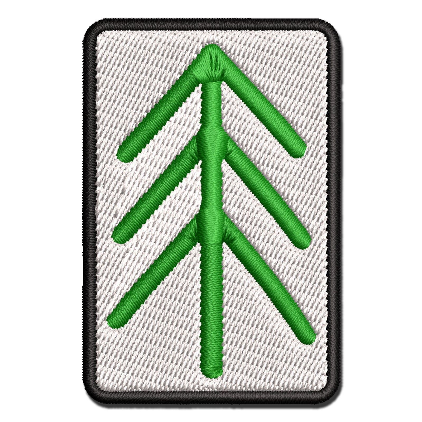 Simple Pine Tree Applique Multi-Color Embroidered Iron-On Patch - 3 ...
