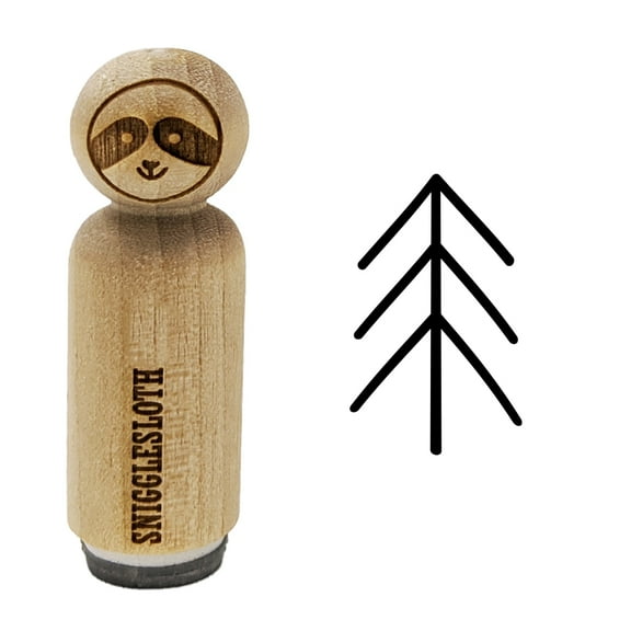 Simple Pine Tree Rubber Stamp for Scrapbooking Crafting Stamping - Mini 1/2 Inch