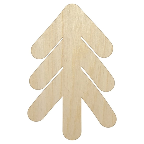 Simple Pine Tree Wood Shape Unfinished Piece Cutout Craft DIY Projects - 4.70 Inch Size - 1/4 Inch Thick