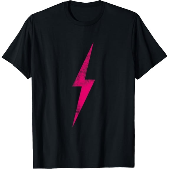 Simple Pink Lightning Bolt T-Shirt100% cotton