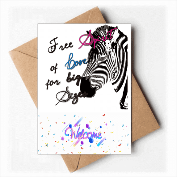 Simple Pinto Picture Letter Animal Welcome Back Greeting Cards Envelopes Blank