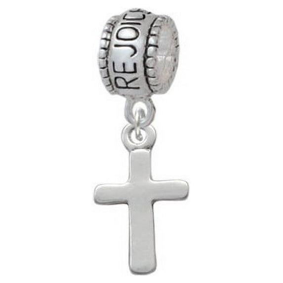 Simple Plain Small Cross - Rejoice Charm Bead