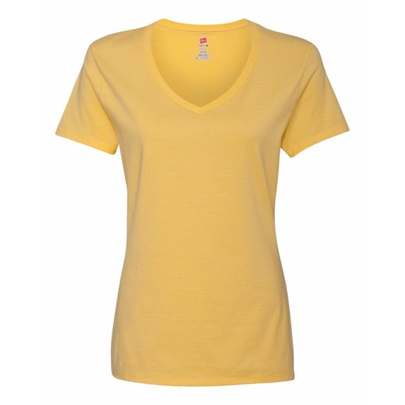 Simple Plain Woman T-shirt V-neck Nano-T Color Vitage Gold X-Large