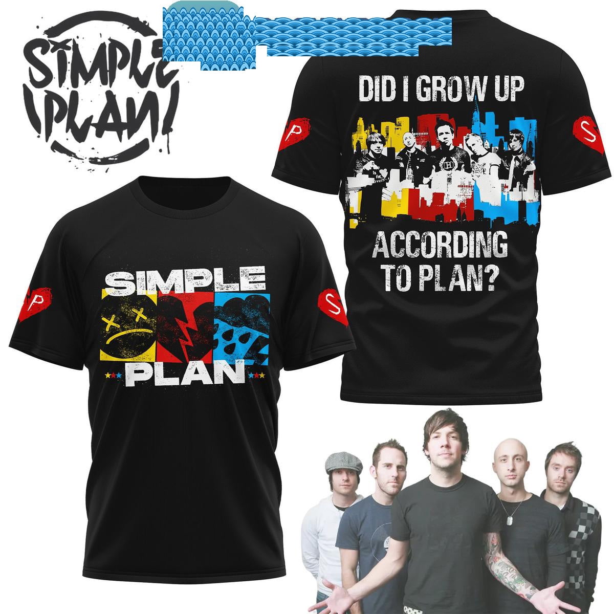 Simple Plan Did I Grow Up According To Plan Hoodie T-Shirt - Walmart.com