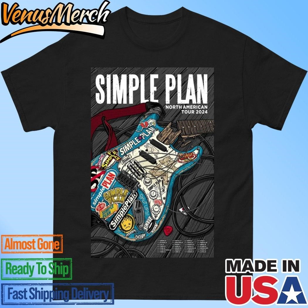 Simple Plan North American Tour 2024 Poster Shirt
