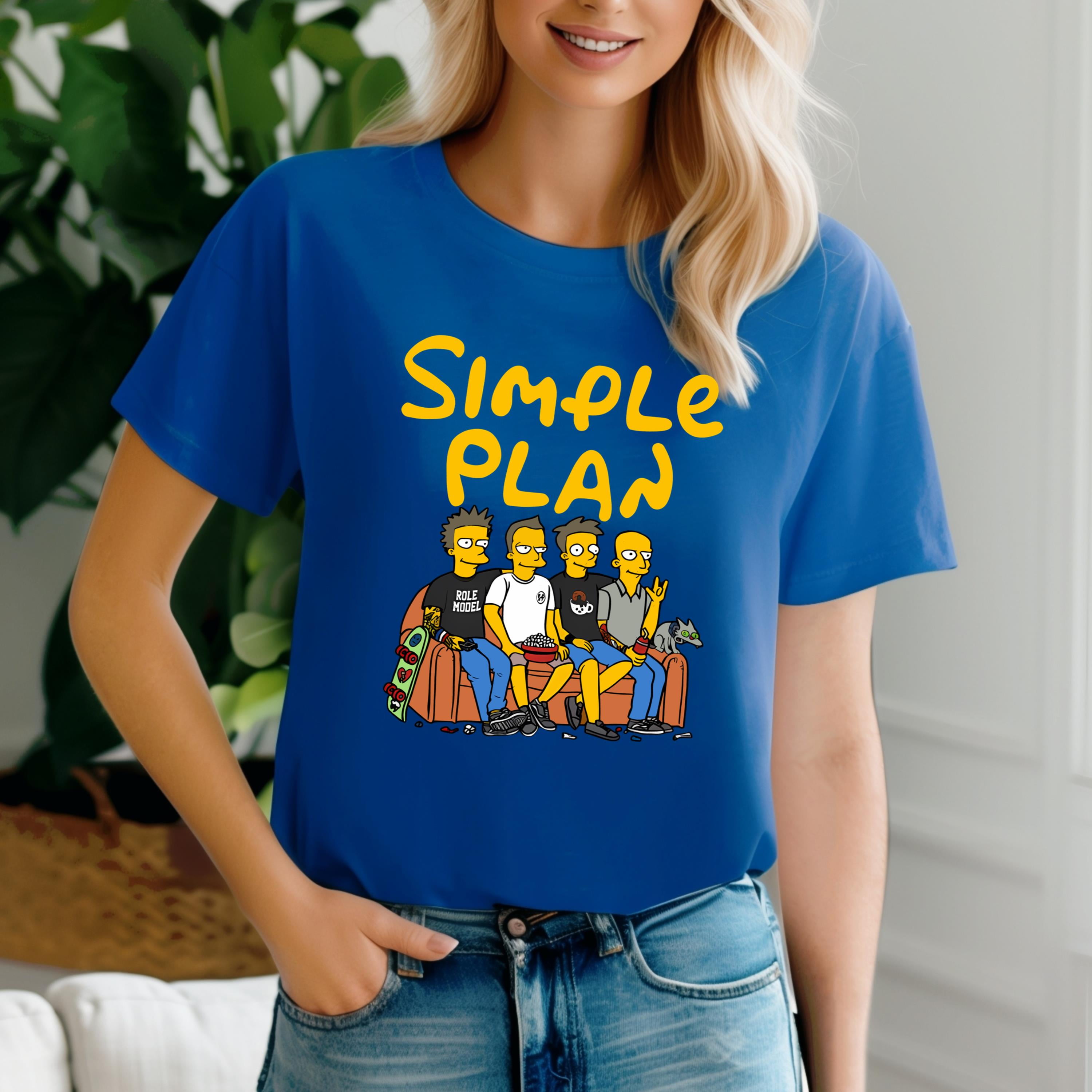 Simple Plan Simpsons North American Tour 2024 for Men and Women, Tshirt