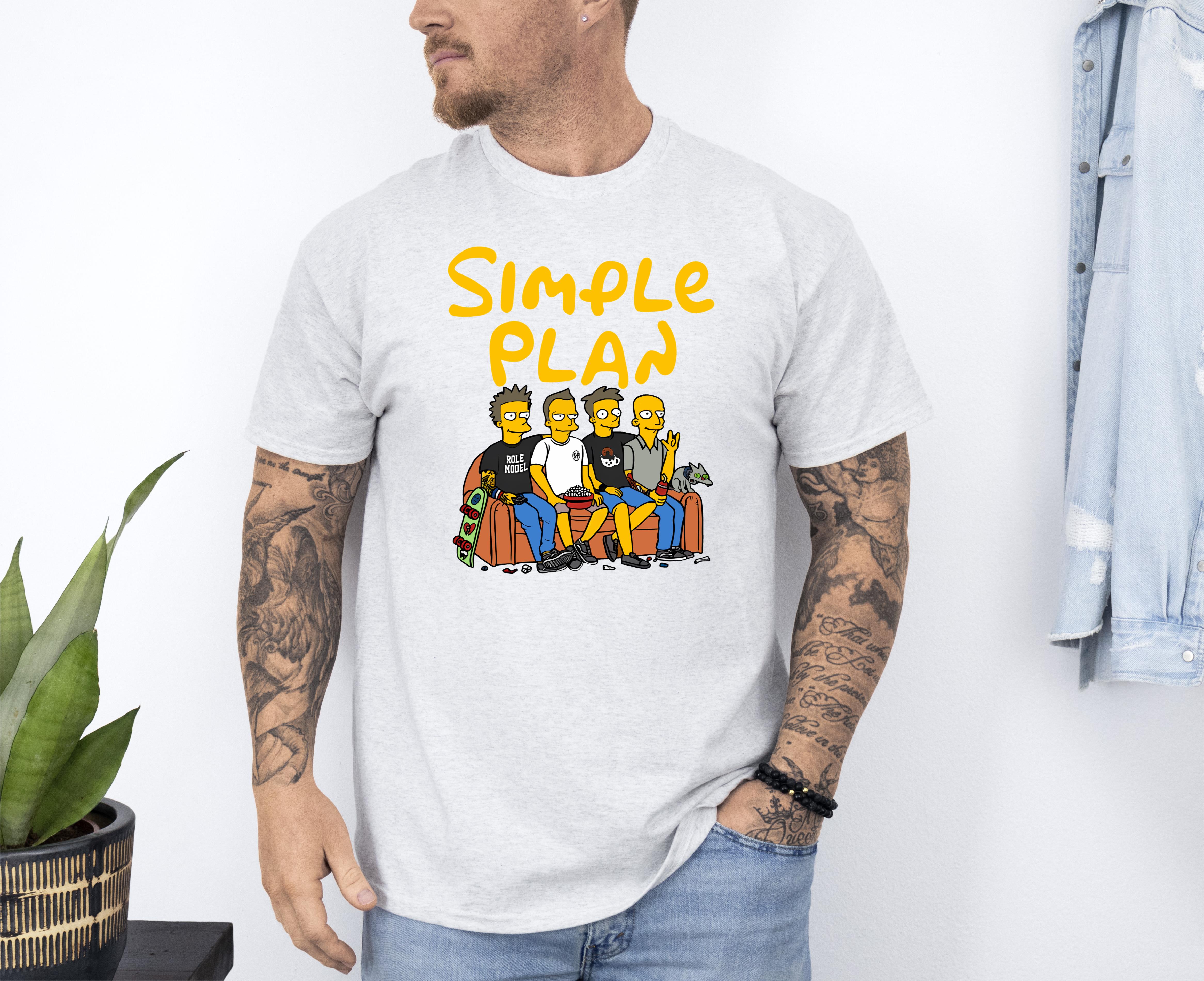 Simple Plan Simpsons North American Tour 2024 for Men and Women, Tshirt