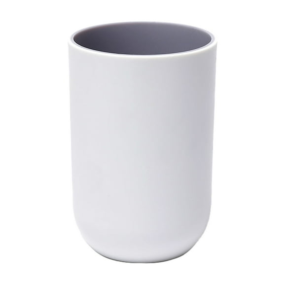 Simple Plastic Bathroom Cup, Gray, Rinse Cup for Brushing Teeth, Adults and Kids Daily Use