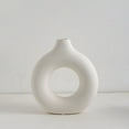 thumbnail image 1 of Simple Plastic Vase Donut Shape Single Flower Pot Home Living Room Decoration Table Ornaments Circle Flower Arrangement Vase, 1 of 9