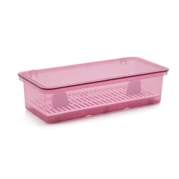 Simple Plastic With Lid Rectangular Utensils Storage Box Drainage Cosmetics Holder Desktop Organizer Stationery Container Makeup Storage Box Chopstick Cage 05