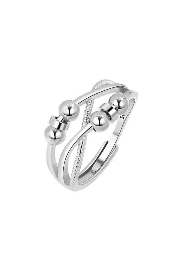 Simple Polka Dot Beaded Decompression Ring Female Design