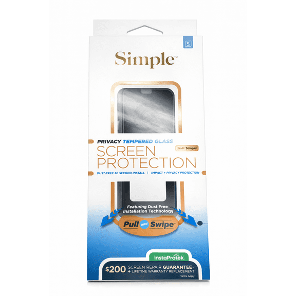 Simple Privacy Tempered Glass Screen Protector for iPhone 16 Plus