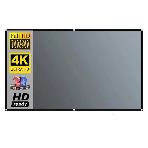 Simple Projector Curtain Home Set Display Projection Screen ,Wrinkle-Free Outdoor Projector Screen