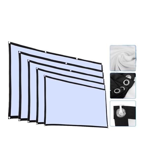 Simple Projector Screen Portable Projection Curtain Cloth Home Cinema Office Outdoor Movie 60/72/84/100/120/150 Inch HD Display