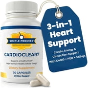 Simple Promise CardioClear7 CoQ10 100 mg and PQQ 10 mg Heart Health 30 Capsules