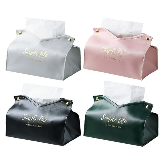 Simple Pu Leather Tissue Box The Tissue Box Is Designed Reasonably and Suitable for Various Sizes of Tissue Bags. It Can Be Conveniently Placed on The Desktop to The S, Home Textile Storage
