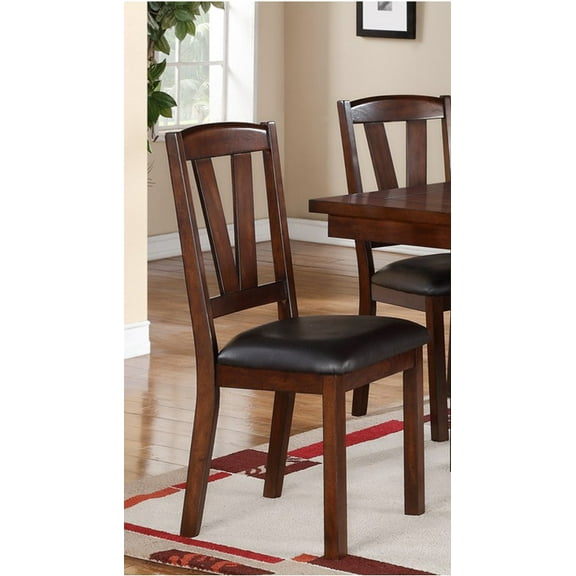 Simple Relax 2 Piece Counter Height Dining Chair, Dark Walnut Finish