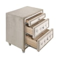 thumbnail image 1 of Simple Relax 3 Drawers Velvet Nightstand in Ivory and Camel, 1 of 5