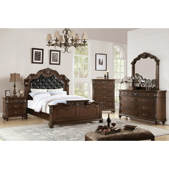 Simple Relax Dark Brown Wood Nightstand