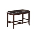 thumbnail image 1 of Simple Relax Darrell Upholstered Counter Height Bench in Dark Brown Finish, 1 of 5